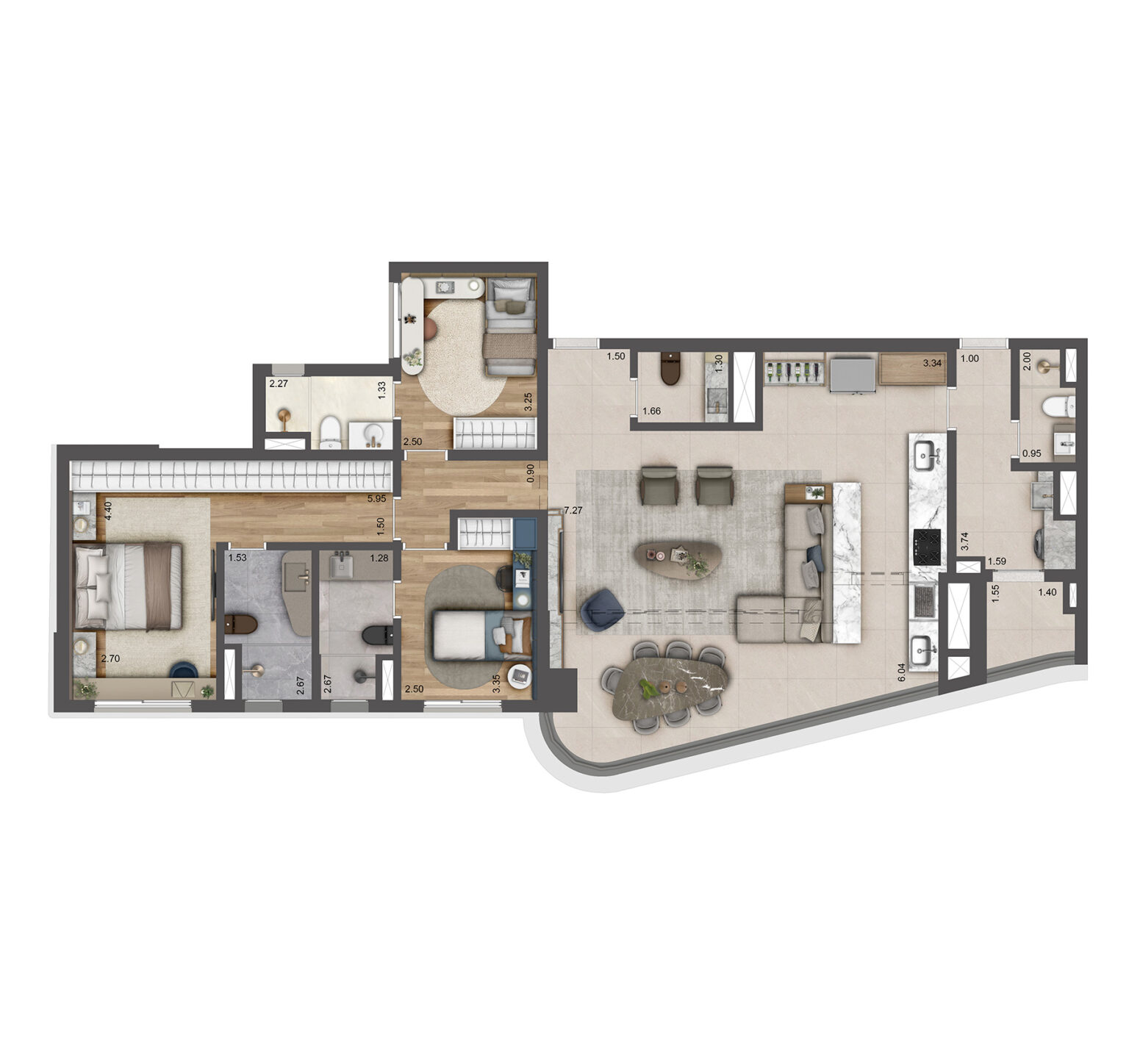 Planta DECORADO 130m²