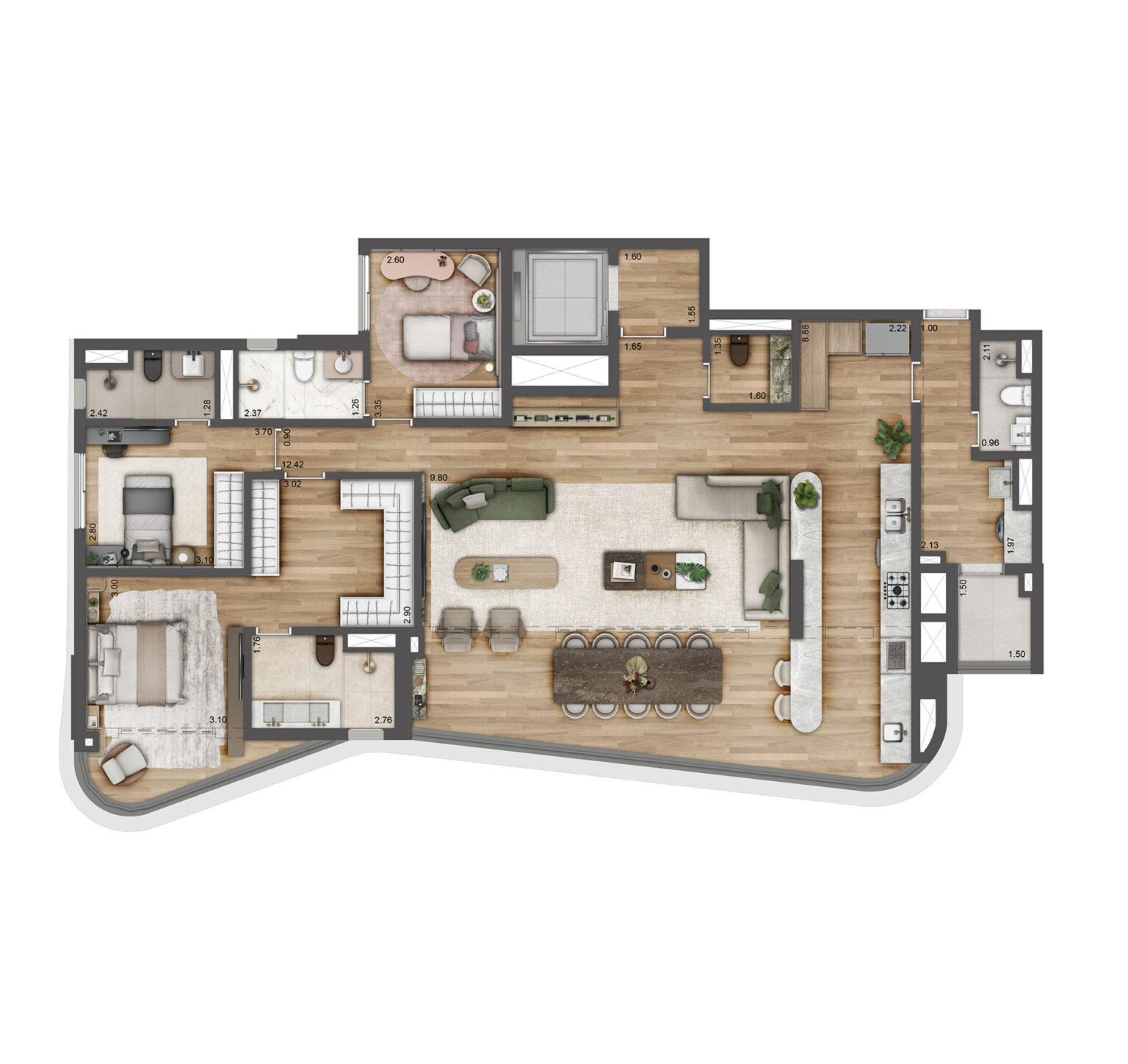 Planta DECORADO 171m²